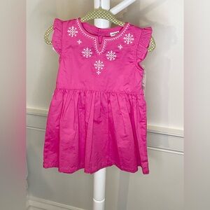 NWT Carter’s Embroidered Flutter-Sleeve Pink Dress – Size 9M